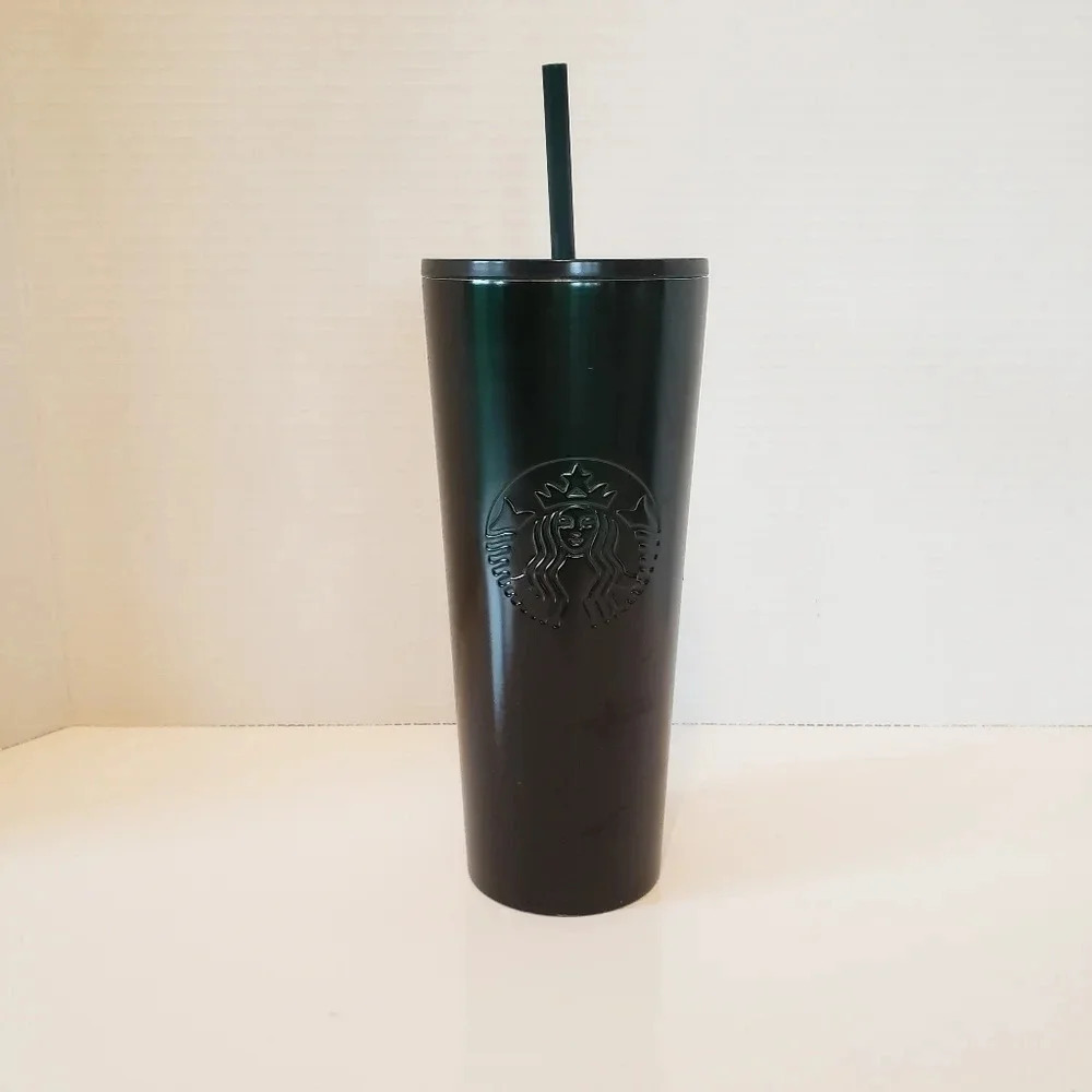Starbucks 2020 Dark Green/Black Gradient Ombre 24fl  oz Tumbler.